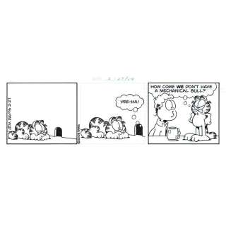 Jim Davis Signed and Hand-Drawn Comic Strip | misc / divers