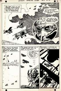 Joe Kubert - Star Spangled War Stories #147 P 6 (Rare Enemy Ace Semi-Splash As He Battles St George in His Very 1St Issue Appearance!) 1969