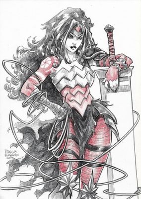 Princess Diana Absolut (09"x12") by Marcio Fernandes - Ed Benes Studio