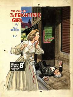 Sexton Blake/The Case of the Frightened Girl original cover artwork by Eric… | Comic Book Auctions ltd