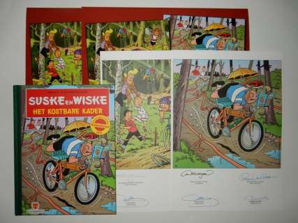 Suske en Wiske - Het kostbare kader + bijlagen - Auteursexemplaar - luxe hc met linnen rug - 1e druk (2012) | Catawiki