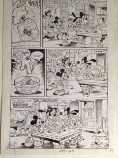 Asteriti, Sergio - original plate - Topolino no. 1584 - "Topolino e il tesoro dei Caraibi" (1986) | Catawiki