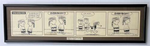 Charles Schulz 1955 Peanuts Daily Comic Strip Art | Weiss Auctions