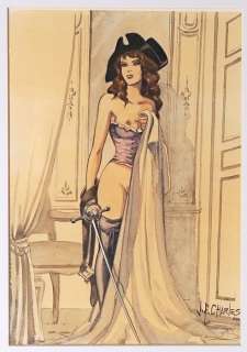 Charles, Jean-François - Dessin original pour un ex-libris - La pionnière - (2000) | Catawiki