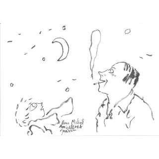 Sfar Joann (Né En 1971) | Le Petit Prince Dessin original en noir et blanc Format A3 Signé | HVMC