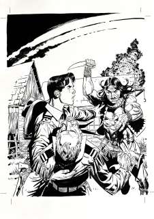 CORRADO MASTANTUONO - Original cover for Capitan Miki ed. If. Cm. 25x35. Ink. Code 1527.