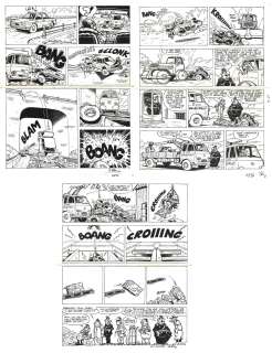 KOX Daniel - Gag originale 82 en 3 planches - histoire 1 de l‘album 2 de la série L‘AGENT 212