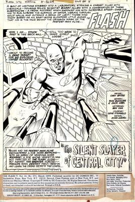 Jack Abel Rich Buckler | Flash #271 P 1 Splash (Flash Vibrates Thru a Brick Building Only To Find 6 Rockets Ready To Blast Him!) 1978 | Romitaman
