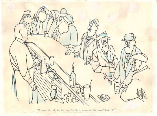 George Price | Multiple Santas At Bar | Graphic Collectibles
