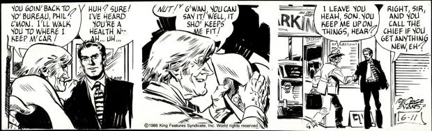 George Evans | Secret Agent Corrigan Daily Comic Strip 6-11-1986 | Romitaman