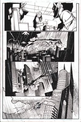 Jay Leisten | Predator Kills the Marvel Universe #2 P.12 - Predator Ships in Nyc - 2025 | Anthony’s Comic Book Art