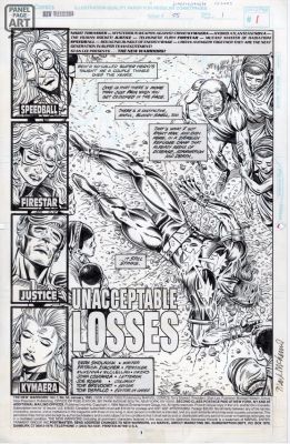 Patrick Zircher | New Warriors 55 Page 1 Splash | Panel Page Art