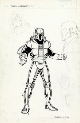 Brett Breeding Joe Rubinstein | Handbook of the Marvel Universe - Unknown Character - Space Knight? | Catskill Comics