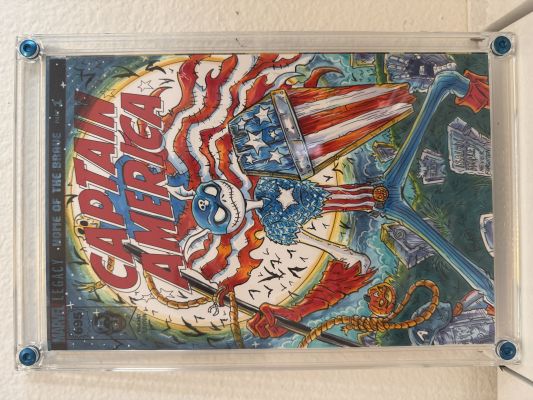 Captain America Jack Skellington Sketch Cover by Josh Lyman | Raremarq (Buy It Now)