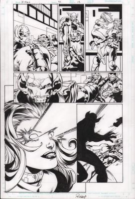 Scott Hanna, Tom Raney | X-Men #95 P.13 - Polaris - Signed - 1999 | Anthony’s Comic Book Art