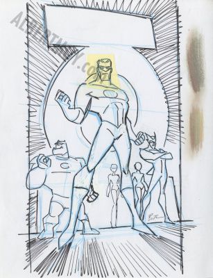 Bruce Timm | Green Lantern Rough Page 163 | Albert Moy