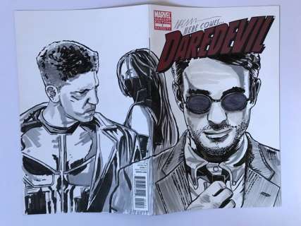 Daredevil #1 - Blank Sketch Variant with Original Artwork by Nick Gribbon | Catawiki