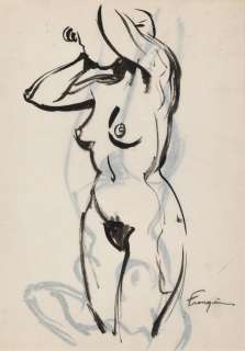 André Franquin (1924-1997) | Nu - dessin académique recto/verso | Fauve Paris