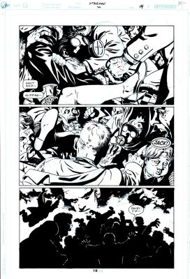 Peter Snejbjerg | Starman #79 P 14 (1951 Justice Society of America Story with Starman [David Knight] & Starman [Jack Knight] Battle Several Dozen Crazy People!) 2001 | Romitaman