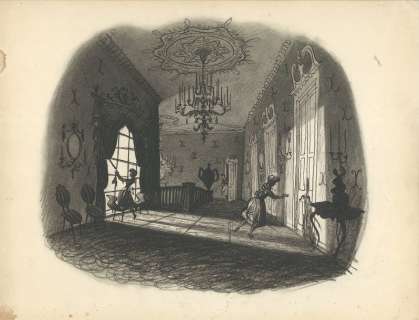 CENDRILLON Studio Walt Disney 1950. Etude préliminaire dessiné par&he | Rossini