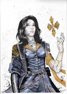 Neri Rearte | Clair Obscur Expedition 33 Lune Painted Illustration Page Commission | Splash Page