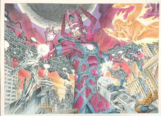 Comolo, Giorgio (Né En 1961) | Lot 211 - Les quatre fantastiques contre Galactus | Millon