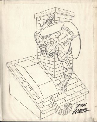 John Romita Sr. | Spider-Man Telephone Art - Final Drawing For 1984 Produced Phone! | Romitaman