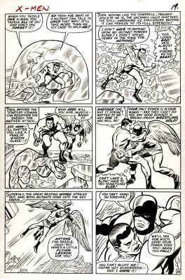 Jack Kirby | X-Men #8 P 14 (Ice-Man & Angel Battle Unus in Every Panel in His Very 1St Issue!) 1964 | Romitaman