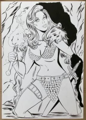 Red Sonja Original Comic Art By Des Taylor. Scarlett Couture Free Sketch | eBay Europe