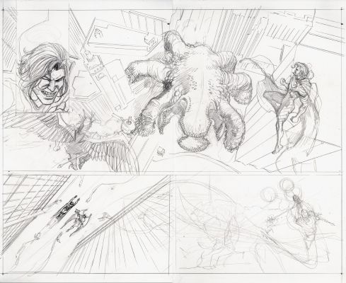 Juan Ferreyra | Absolute Superman Issue 17 Page 04 And 05 Pencils | ComiConArt