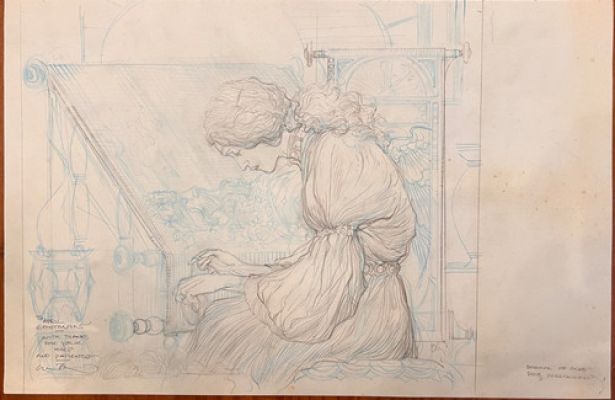 Barry Windsor-Smith Preliminary Art for Cover of OPUS "A Dream of Olden Days"