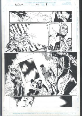 Leinil Yu Dexter Vines | Leinil Yu Wolverine Page - Lots of X-Men And Wolverine Issue Wolverine # 139 Page 9 | Koch Comic Art