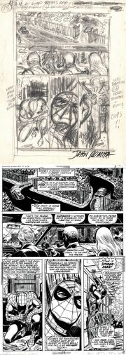 John Romita Sr. | Amazing Spider-Man #115 Story P 13 Prelim & Full Size Art Print Also (Spider-Man, Gwen Stacy, Need Leeds, Robby Robertson!) 1972 | Romitaman