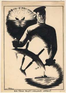Mazure, Alfred - Original illustration - En tÃ²ch blyft Holland varen! - (1940) | Catawiki