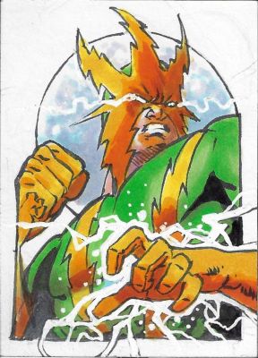 Aniekan Udofia | Sketch Card - Electro Marvel Spider-Man | TDArt