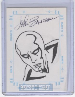 John Buscema | Silver Surfer Skybox Sketchagraph Card By John Buscema (1998) | BritComicsArt