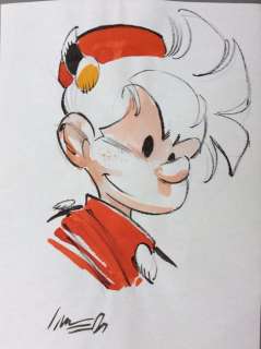 Munuera - Dessin original en couleur - Spirou  - Type "Hors-Texte Spirou" | Catawiki