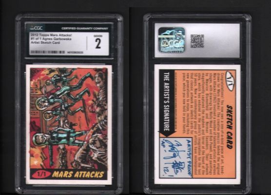 Agnes Garbowska - 2012 Topps Mars Attacks! Sketch Card Cgc 2