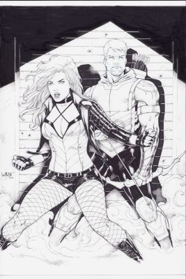 Leo Matos | Black Canary & Green Arrow Commission - Signed - 2018 | Anthony’s Comic Book Art