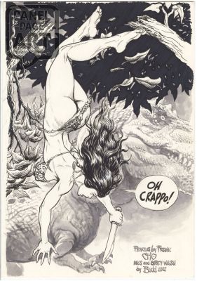 Frank Cho | Cavewoman Illustration - 2002 | Panel Page Art