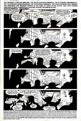 Alan Davis Mark Farmer | Excalibur #45 P 1 (Nightcrawler And His Team in Silhouette in Every Panel Watch & Wait For a Crime To Be Committed!) 1991 | Romitaman