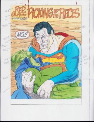 Ed Hannigan, Glenn Whitmore | Action Comics #666 Color Guide Art - Story Title Page - 1991 Issue 666 Page 1 | Anthony’s Comic Book Art