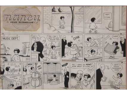 Ernie Bushmiller. Nancy Original Sunday Page | Weiss Auctions