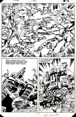 Don Perlin Joe Sinnott | Defenders #93 P 14 Semi-Splash (Awesome Hulk in Every Panel As He & Dr. Strange & Son of Satan Blast an Army & Tank!) 1980 | Romitaman