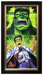 Incredible Hulk Transformation Original Painting by Tim Rogerson | Diamond Galleries