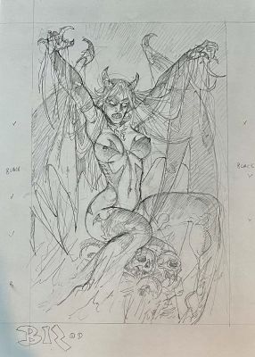Simon Bisley | Bisley - Demoness Prelim | ComicArtFans Classifieds