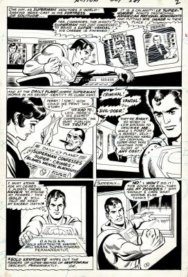 Curt Swan, George Roussos | Action Comics #381 P 2 (Silver Age Superman in 4 Out of 5 Great Panels!) 1969 | Romitaman