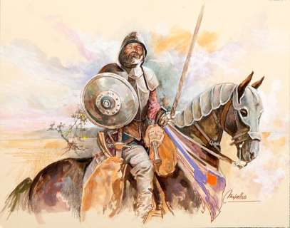 Miralles, Jose MarÃ­a - Original drawing- Guerrero a caballo | Catawiki