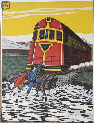 Joe Shuster | Superman 1940 Printer’s Proof (Action 13) | Panel Page Art