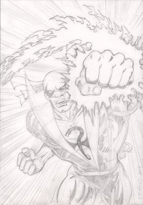 Trevor Von Eeden | Iron Fist Pencil Commission - Signed | Anthony’s Comic Book Art